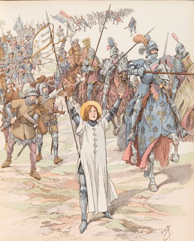 Jacques Marie Gaston Onfroy de Breville, JOB (1858-1931) - Joan of Arc (1412-1431) ordusunun başında, Özel Koleksiyon by pseudonym for Onfray de Breville Jacques Job