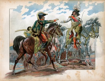 Joachim Murat (1767-1815) ve General Antoine Charles Louis de La Salle (Lasalle) (1775-1809) 1807