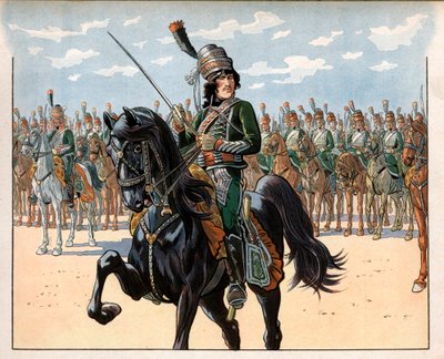 Joachim Murat (1767-1815) İtalyan seferi sırasında daha sonra albay. Jacques Marie Gaston Onfray de Breville tarafından yapılan gravür, Job (1858-1931) by pseudonym for Onfray de Breville Jacques Job