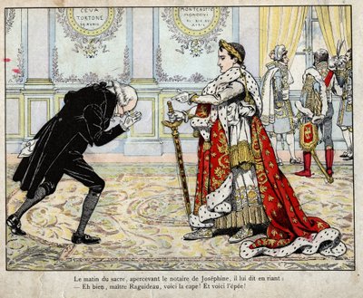 Napolyon ve noter Raguideau, taç giyme sabahı 1804 - “” Le Grand Napoleon des Petites Enfants”” 1893