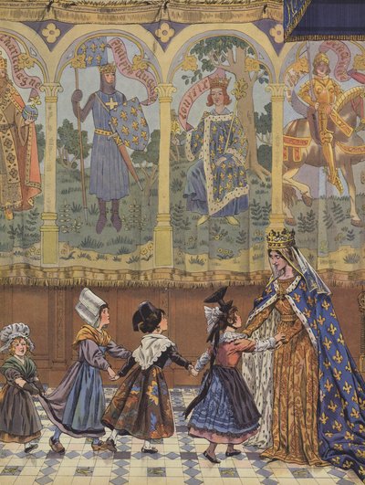 Louis XI (renkli taş) döneminde Fransa krallığına bağlı Fransız eyaletleri by pseudonym for Onfray de Breville Jacques Job