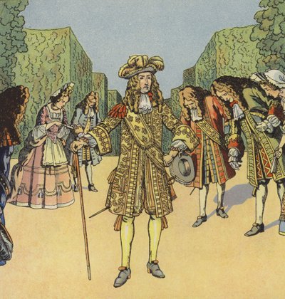 Güneş Kralı, Fransa Kralı XIV. Louis (renkli taş) by pseudonym for Onfray de Breville Jacques Job