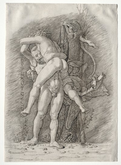 Herkül ve Anteus by school of Andrea Mantegna