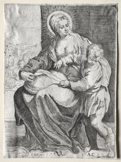 Beyaz Kuzgunlu Madonna by school of Annibale Carracci
