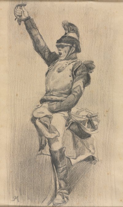 Kolunu Kaldırmış Asker by studio of A. W. A. Plâté Studio (Ceylonese)