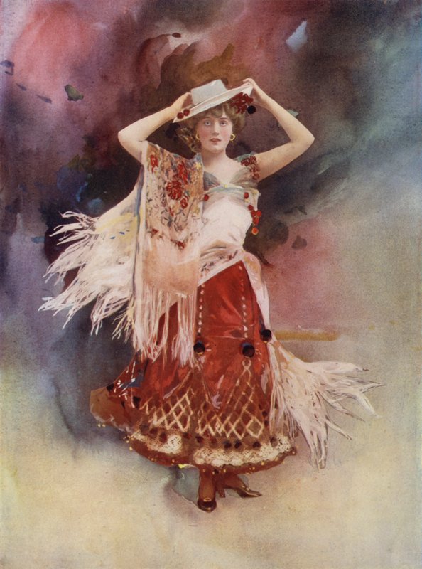 Miss Evie Greene, Kitty Grey içinde (renkli fotoğraf) by English Photographer