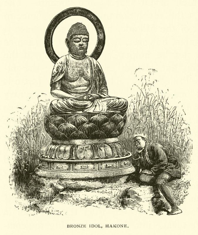 Bronz Idol, Hakone (gravür) by (after) American School