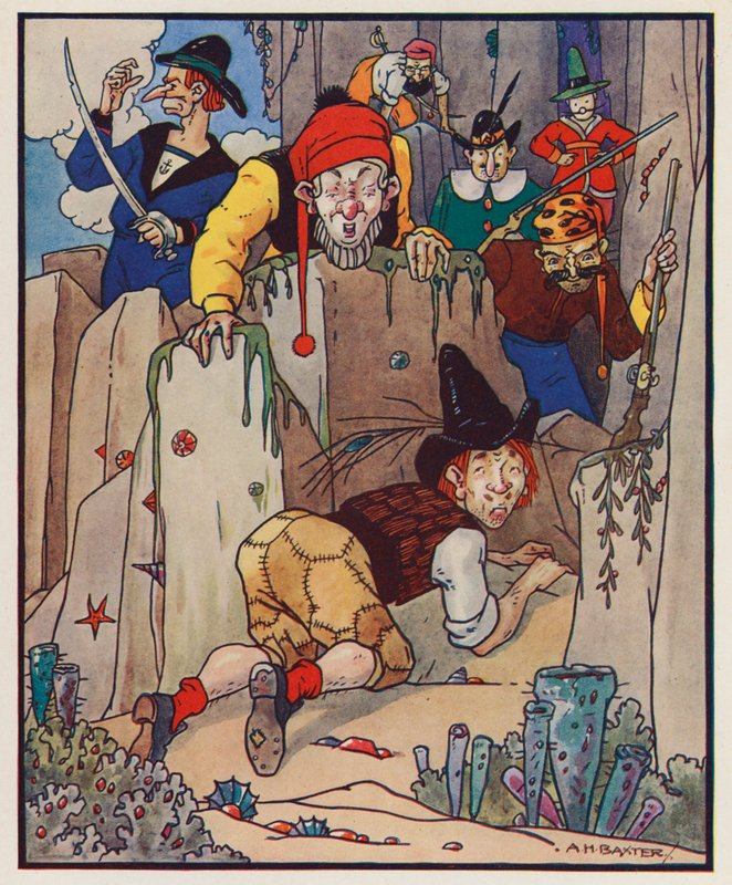 Gulliver#39;in Seyahatleri için Jonathan Swift#39;in illüstrasyonu (renkli litho) by (after) American School