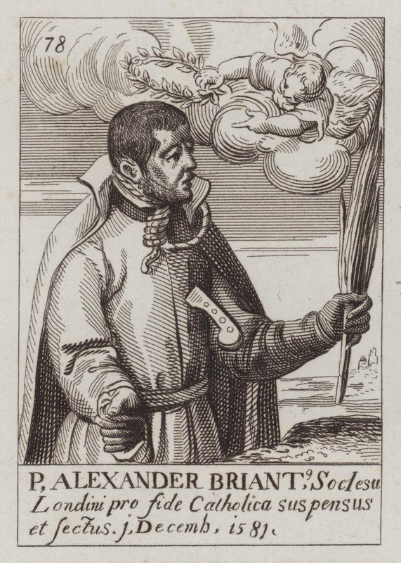 Alexander Briant, İngiliz Cizvit ve Katolik şehit (gravür) by (after) English School