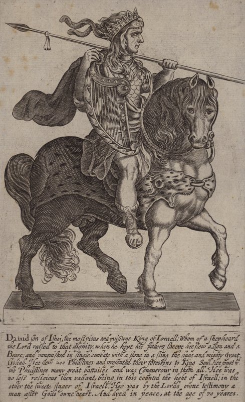 David, İsrail Kralı (gravür) by (after) English School