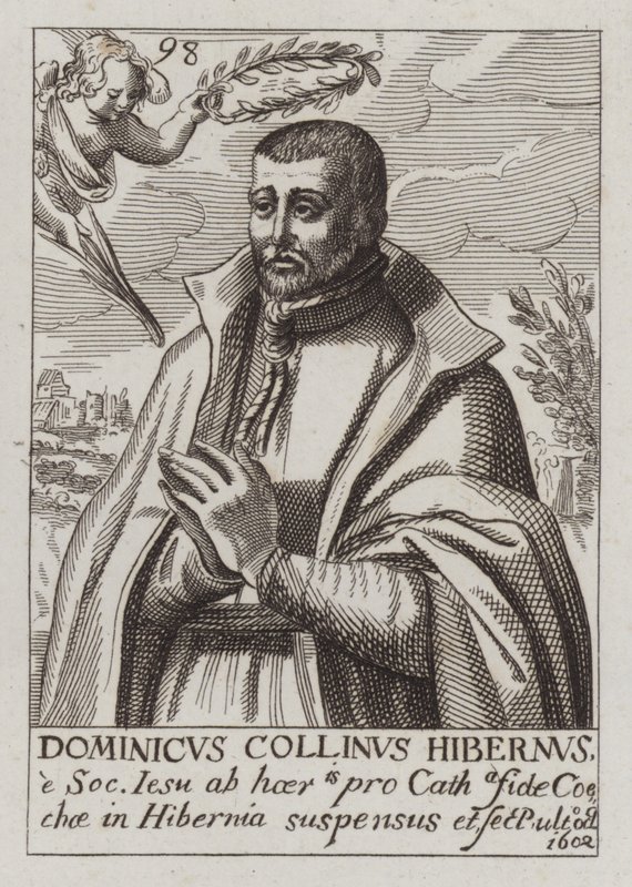 Dominic Collins, İrlandalı Cizvit ve Katolik şehit (gravür) by (after) English School