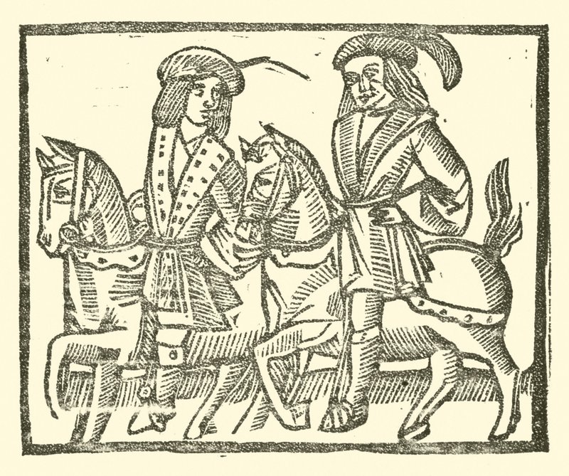 Roxburghe Baladları için İllüstrasyon (tahta baskı) by (after) English School