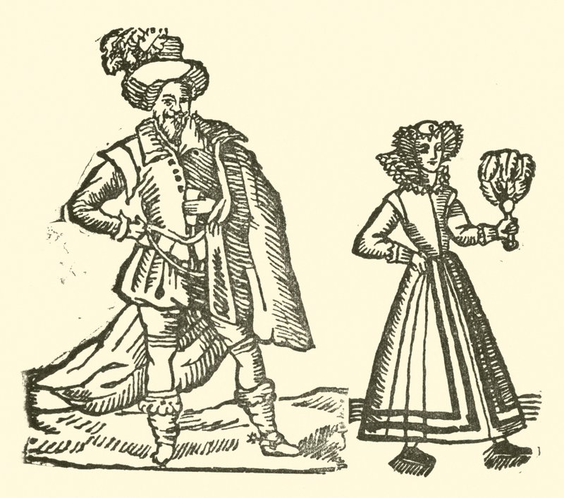 Roxburghe Baladları için İllüstrasyon (tahta baskı) by (after) English School