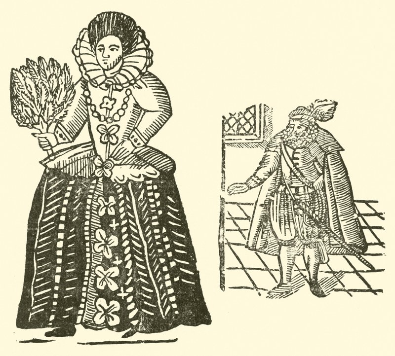 Roxburghe Baladları için İllüstrasyon (tahta baskı) by (after) English School
