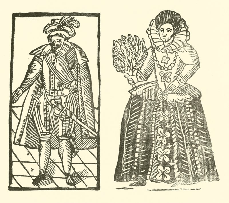 Roxburghe Baladları için İllüstrasyon (tahta baskı) by (after) English School