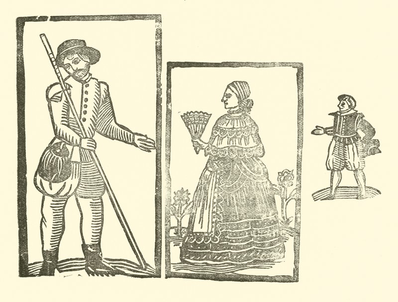 Roxburghe Baladları için İllüstrasyon (tahta baskı) by (after) English School