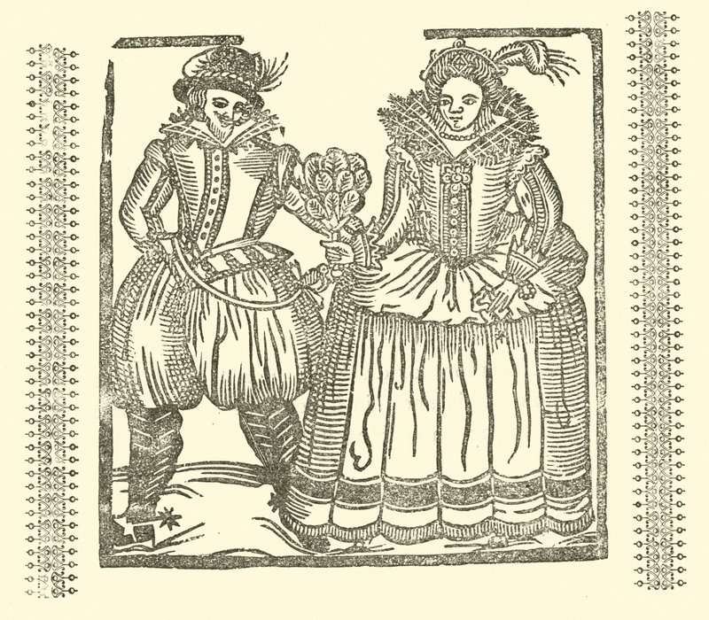 Roxburghe Baladları için İllüstrasyon (tahta baskı) by (after) English School