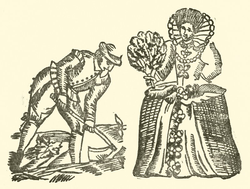 Roxburghe Baladları için İllüstrasyon (tahta baskı) by (after) English School