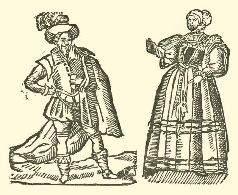 Roxburghe Baladları için İllüstrasyon (tahta baskı) by (after) English School