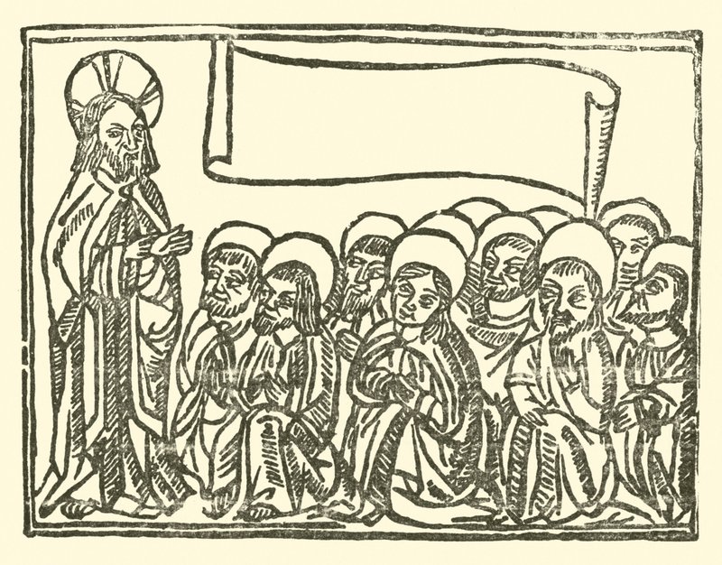 Roxburghe Baladları için İllüstrasyon (tahta baskı) by (after) English School