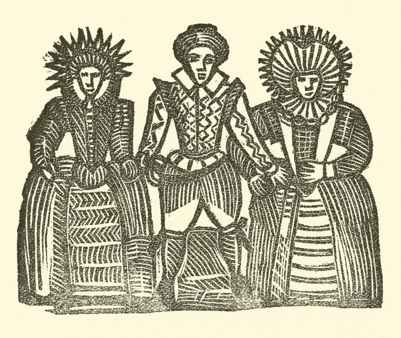 Roxburghe Baladları için İllüstrasyon (tahta baskı) by (after) English School