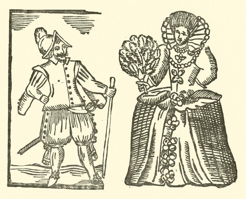 Roxburghe Baladları için İllüstrasyon (tahta baskı) by (after) English School