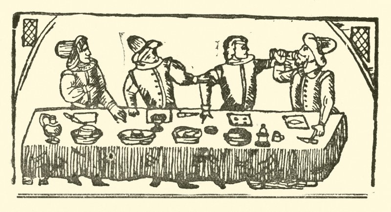 Roxburghe Baladları için İllüstrasyon (tahta baskı) by (after) English School