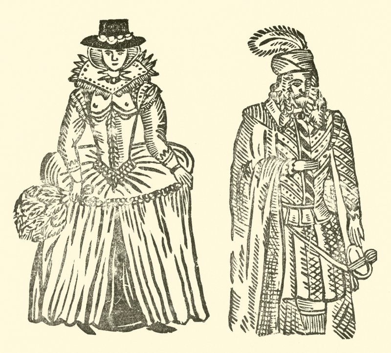 Roxburghe Baladları için İllüstrasyon (tahta baskı) by (after) English School