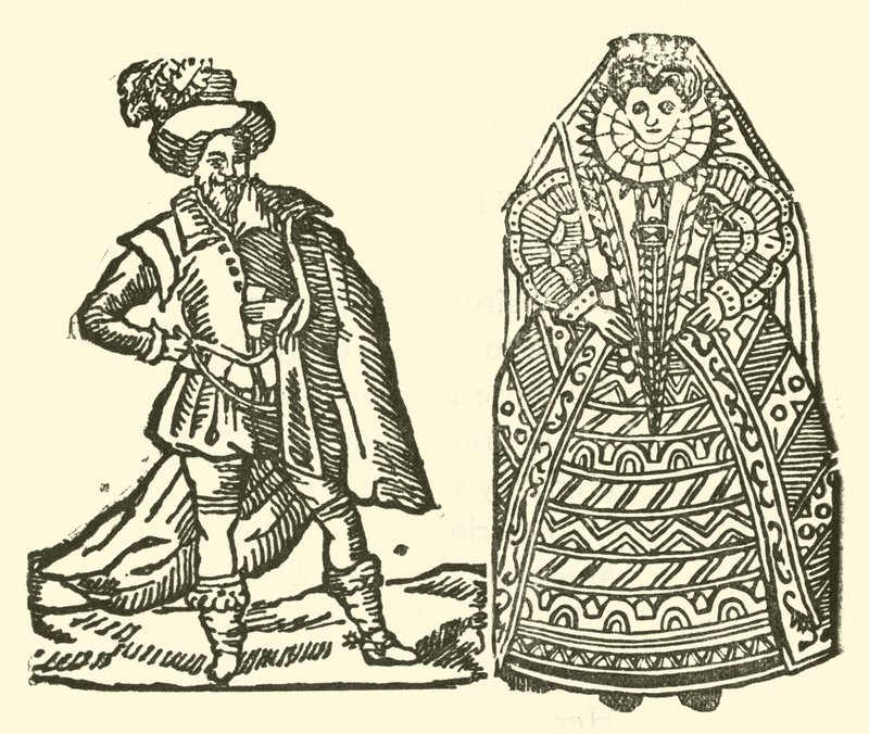 Roxburghe Baladları için İllüstrasyon (tahta baskı) by (after) English School