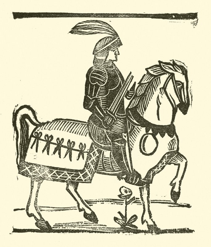 Roxburghe Baladları için İllüstrasyon (tahta baskı) by (after) English School