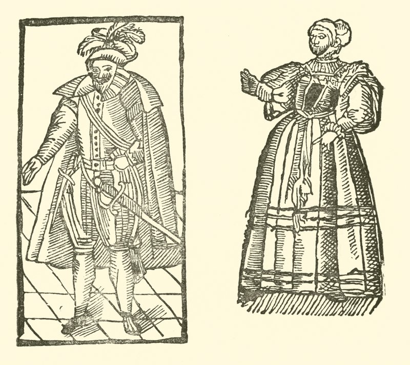 Roxburghe Baladları için İllüstrasyon (tahta baskı) by (after) English School