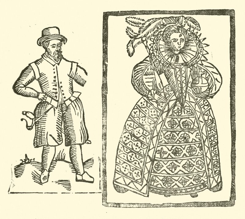 Roxburghe Baladları için İllüstrasyon (tahta baskı) by (after) English School