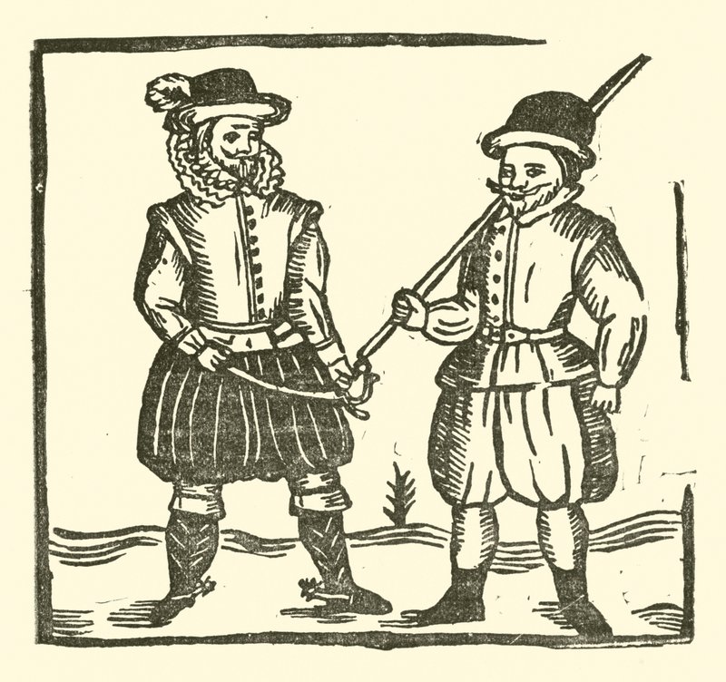 Roxburghe Baladları için İllüstrasyon (tahta baskı) by (after) English School