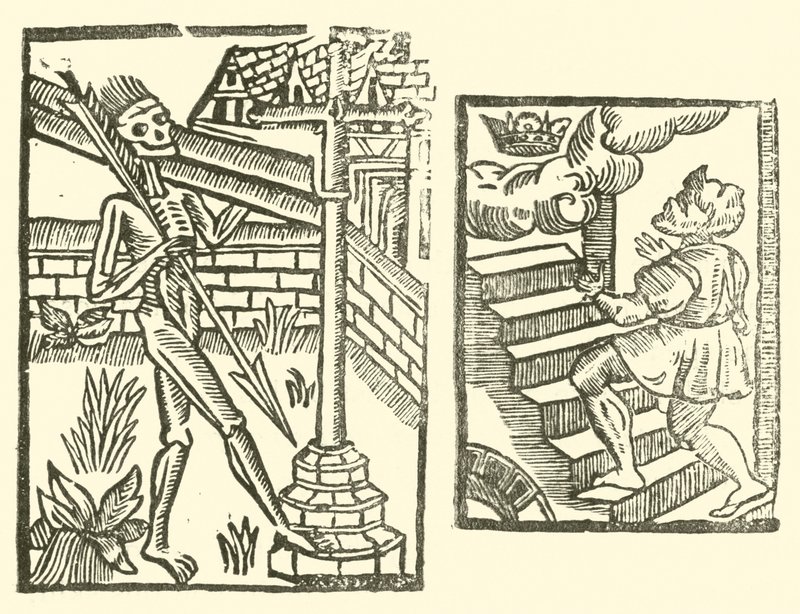 Roxburghe Baladları için İllüstrasyon (tahta baskı) by (after) English School