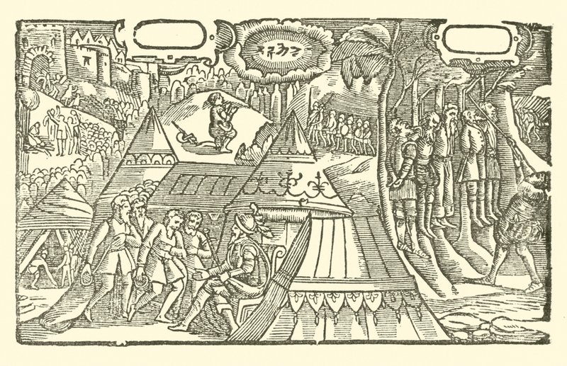 Roxburghe Baladları için İllüstrasyon (tahta baskı) by (after) English School