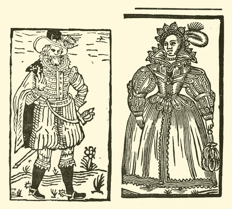 Roxburghe Baladları için İllüstrasyon (tahta baskı) by (after) English School