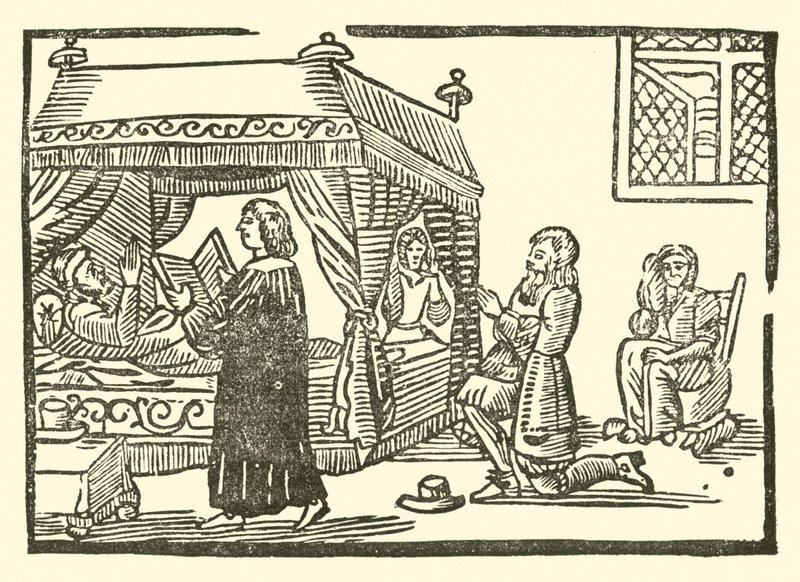 Roxburghe Baladları için İllüstrasyon (tahta baskı) by (after) English School