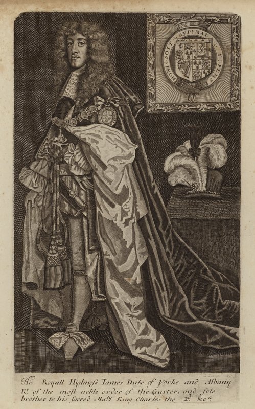 James II ve VII, İngiltere Kralı, İskoçya ve İrlanda, York Dükü (gravür) by (after) English School