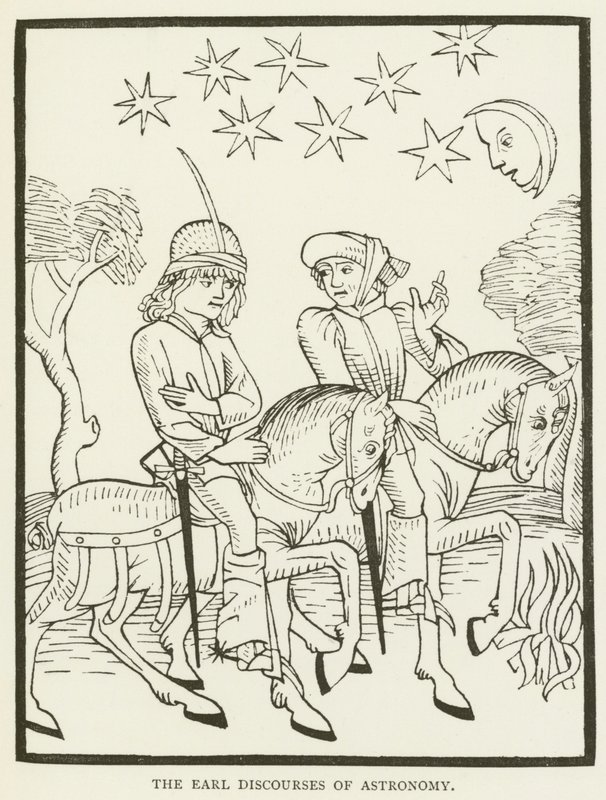 Earl astronomi söylemleri (gravür) by (after) English School