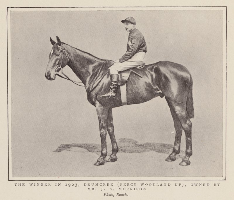Drumcree, 1903 Grand National galibi (b/w fotoğraf) by (after) English photographer