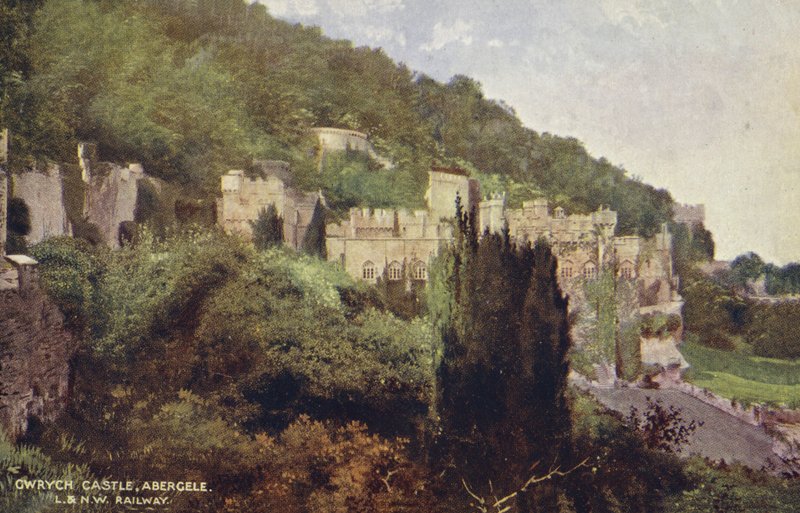 Gwrych Kalesi, Abergele (renkli fotoğraf) by (after) English photographer