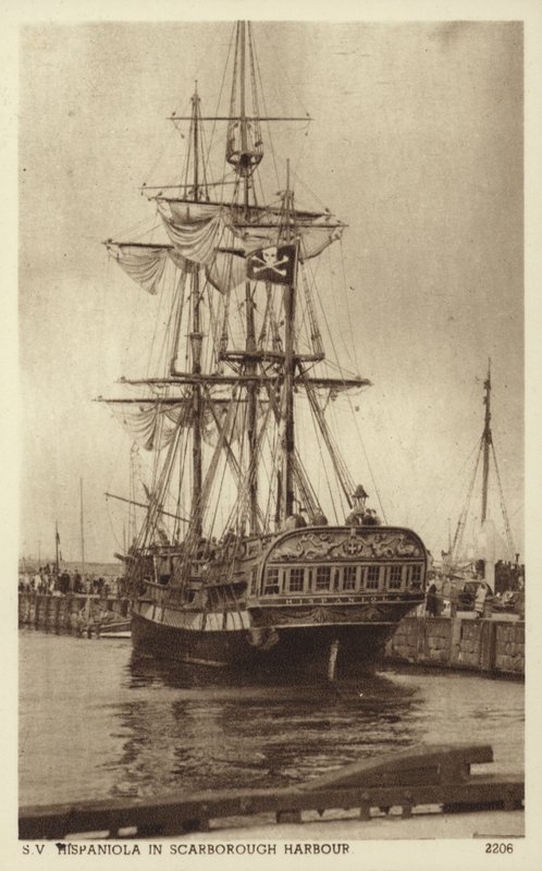 Hispaniola, Scarborough Limanı (s/b fotoğraf) by (after) English photographer