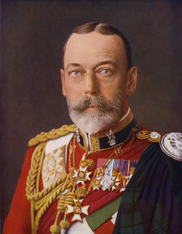 King George, Black Watch'ın Baş Albayı olarak (renkli fotoğraf) by (after) English photographer