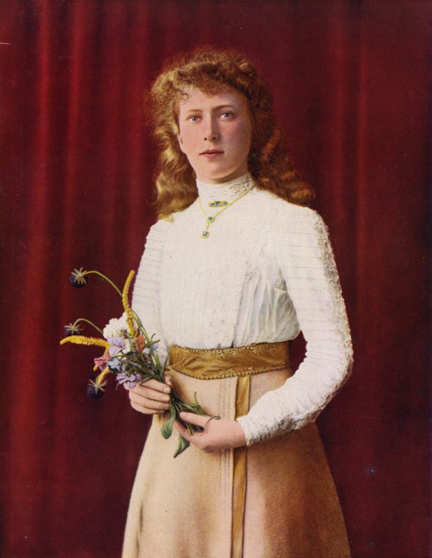 1909'da Prenses Mary (renkli fotoğraf) by (after) English photographer
