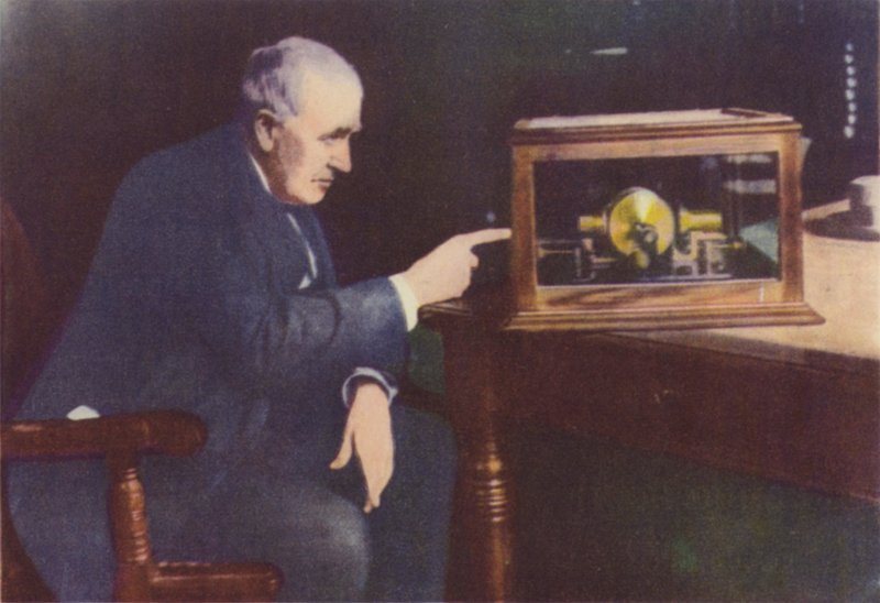 Thomas Alva Edison (renkli fotoğraf) by (after) English photographer