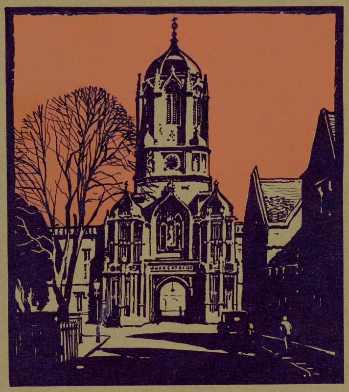 Tom Tower, Christ Church (gravür) by (after) English photographer