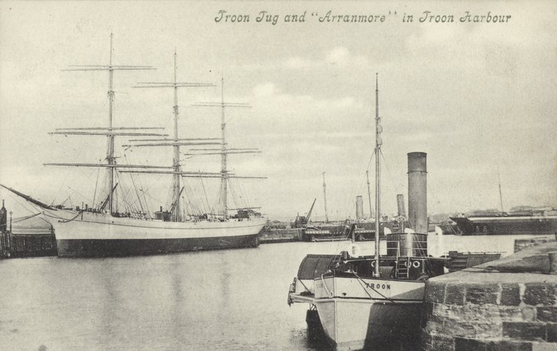 Troon Tug, Arranmore, Troon Limanı (s/b fotoğraf) by (after) English photographer