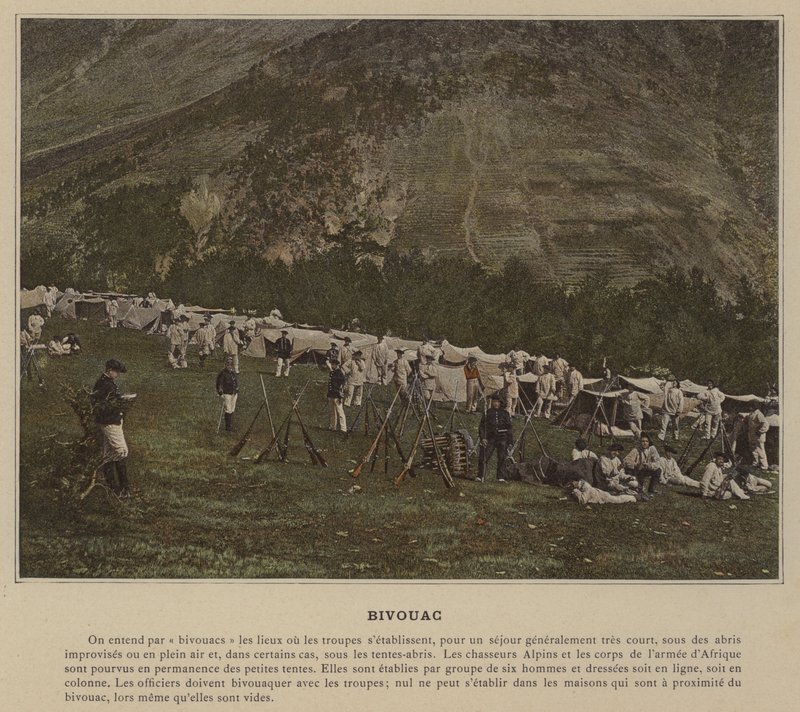 Bivouac (renkli fotoğraf) by (after) French Photographer