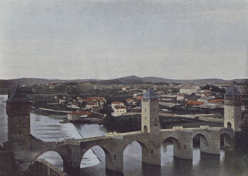 Cahors, Pont Valentre (renkli fotoğraf) by (after) French Photographer