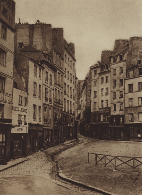 Jean-de-Beauvais ve Lanneau caddelerinin köşesi (s/b fotoğraf) by (after) French Photographer
